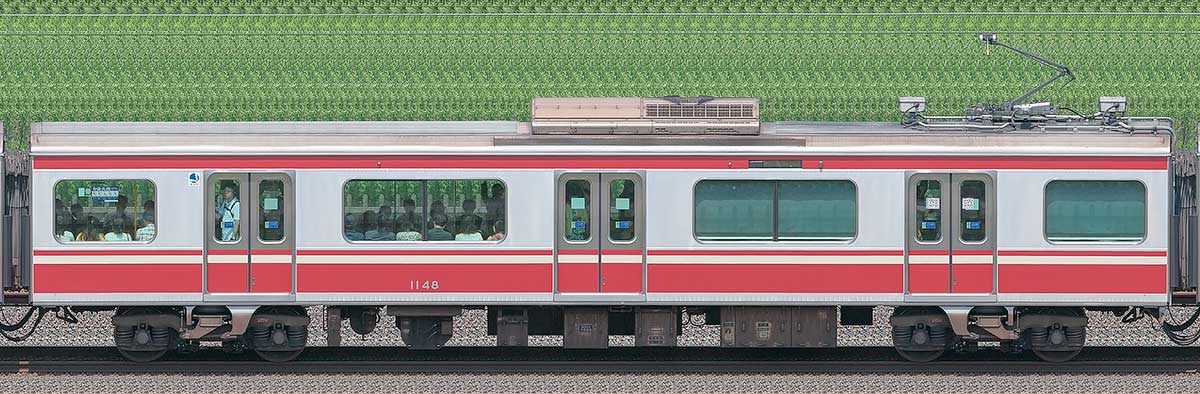 京急電鉄 新1000形（11次車）デハ1148海側の側面写真