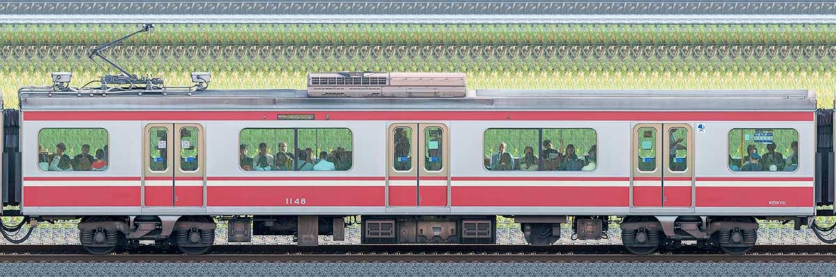 京急電鉄 新1000形（11次車）デハ1148山側の側面写真