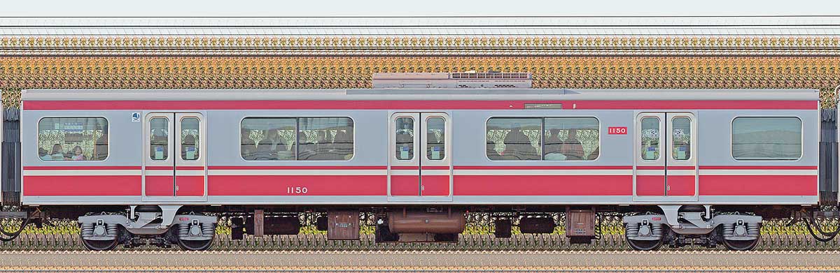 京急電鉄 新1000形（11次車）サハ1150海側の側面写真