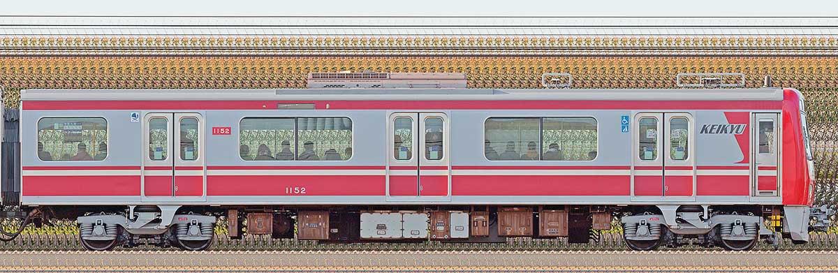 京急電鉄 新1000形（11次車）デハ1152海側の側面写真