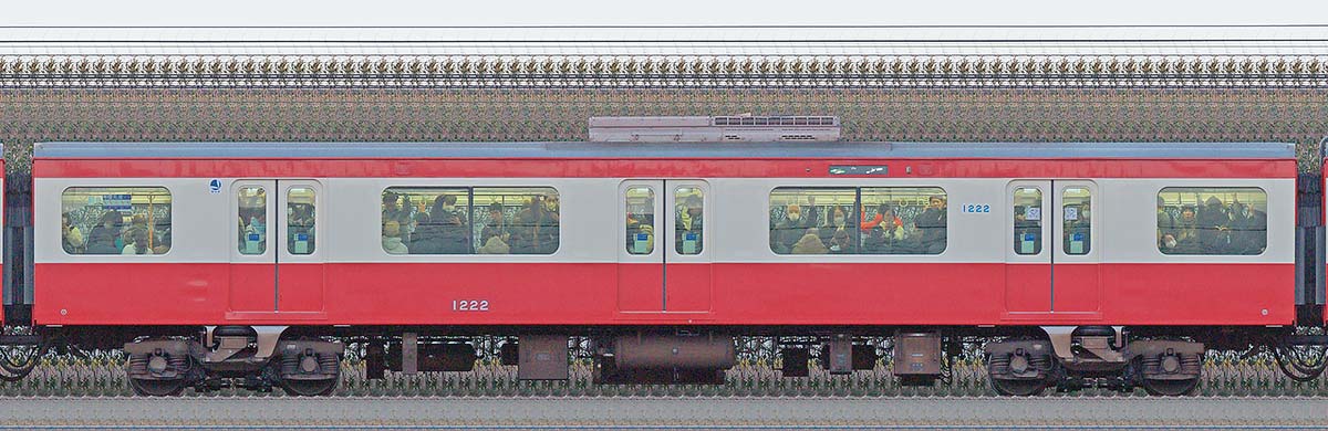 京急電鉄 新1000形（17次車）サハ1222海側の側面写真