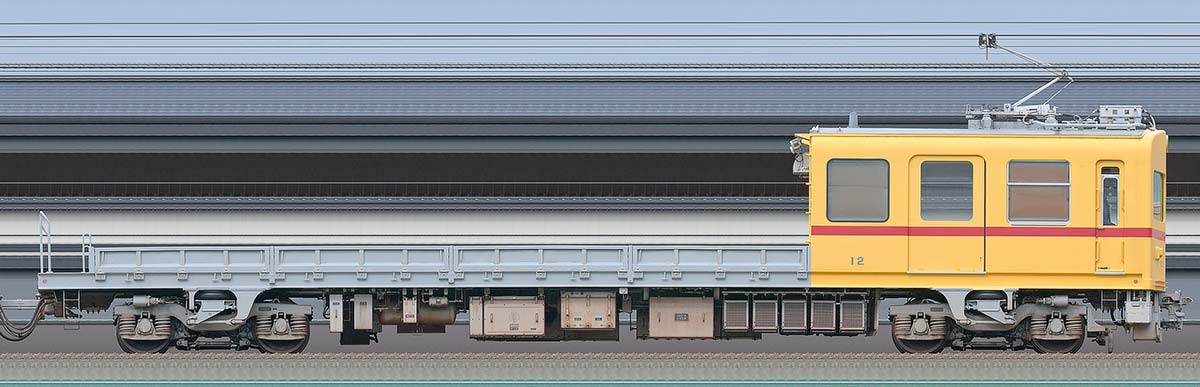 京急電鉄 デト12海側の側面写真