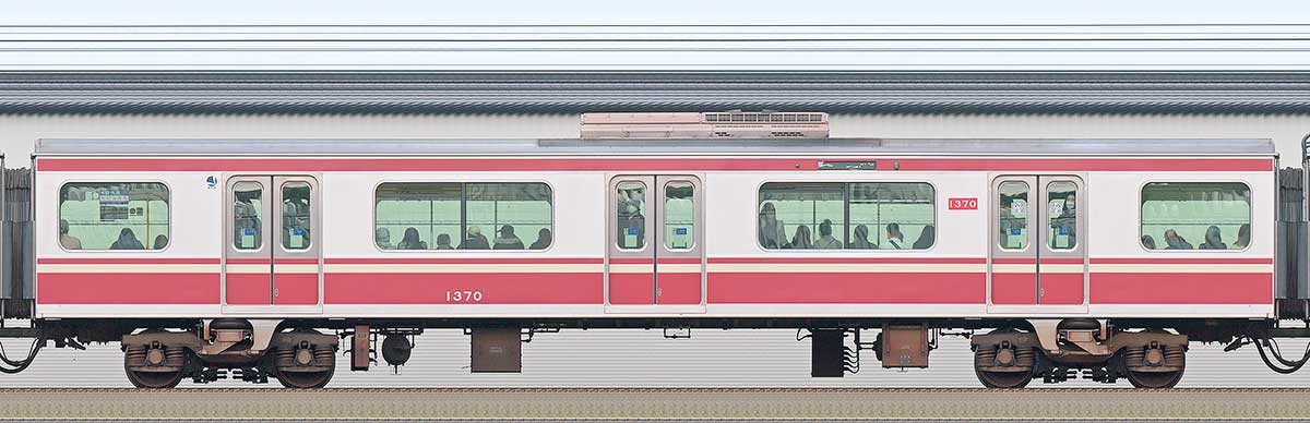 京急電鉄 新1000形（15次車）サハ1370海側の側面写真