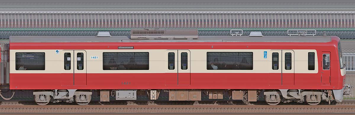 京急電鉄 新1000形（3次車）デハ1421山側の側面写真