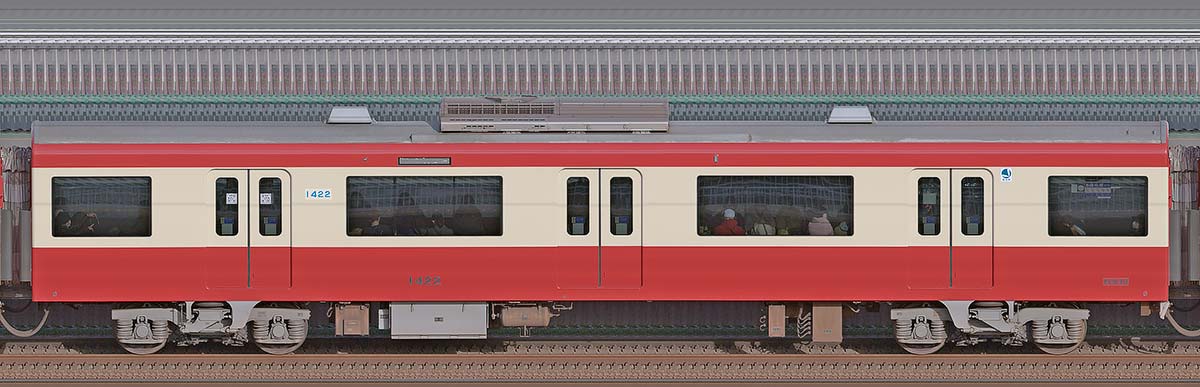 京急電鉄 新1000形(3次車)サハ1422山側の側面写真