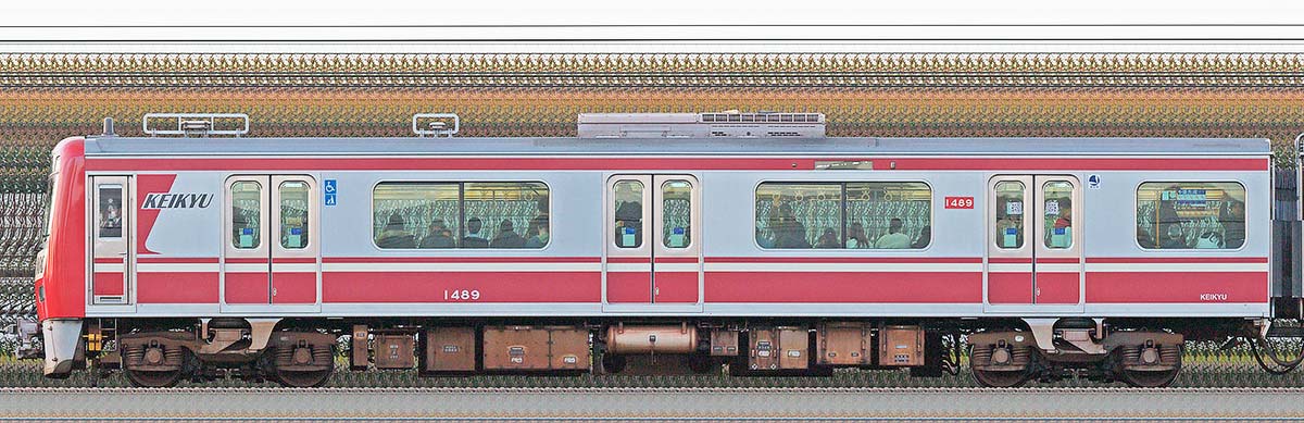 京急電鉄 新1000形（10次車）デハ1489海側の側面写真