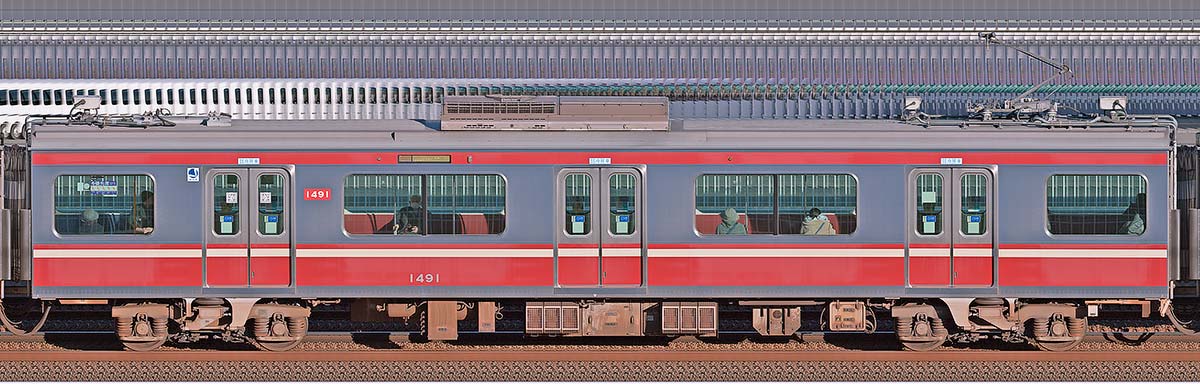 京急電鉄 新1000形（10次車）デハ1491山側の側面写真