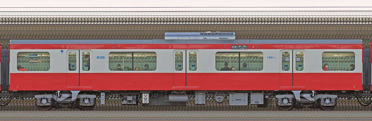 京急電鉄 新1000形（22次車）デハ1501-4海側の側面写真