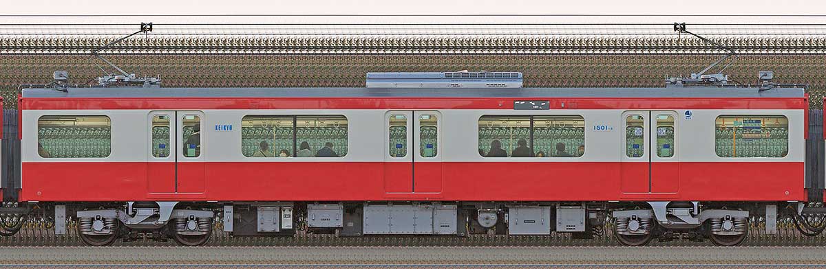 京急電鉄 新1000形（22次車）サハ1501-5海側の側面写真