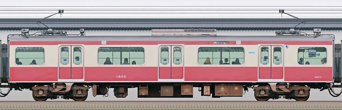 京急電鉄 新1000形（16次車）デハ1605海側の側面写真