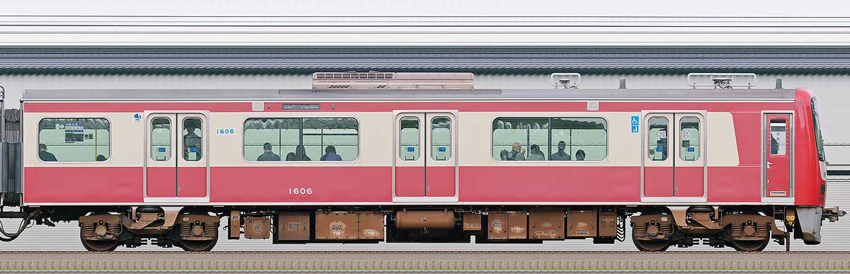 京急電鉄 新1000形（16次車）デハ1606海側の側面写真