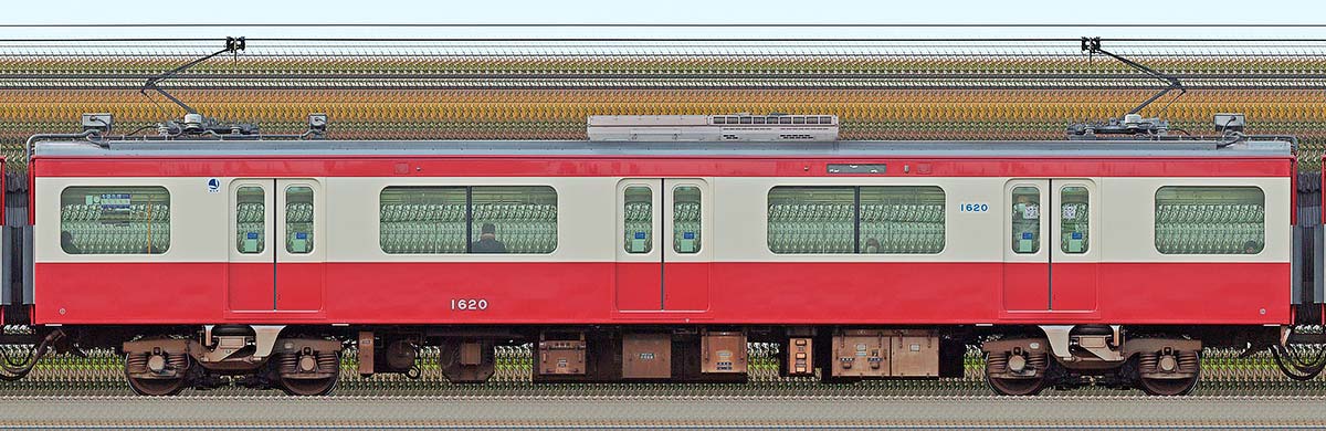 京急電鉄 新1000形（17次車）デハ1620海側の側面写真