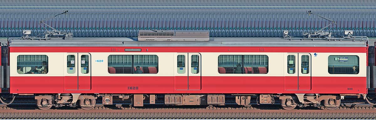 京急電鉄 新1000形（17次車）デハ1620山側の側面写真
