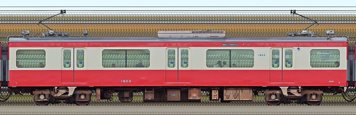 京急電鉄 新1000形（17次車）デハ1623海側の側面写真