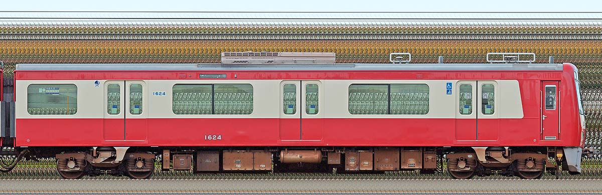 京急電鉄 新1000形（17次車）デハ1624海側の側面写真
