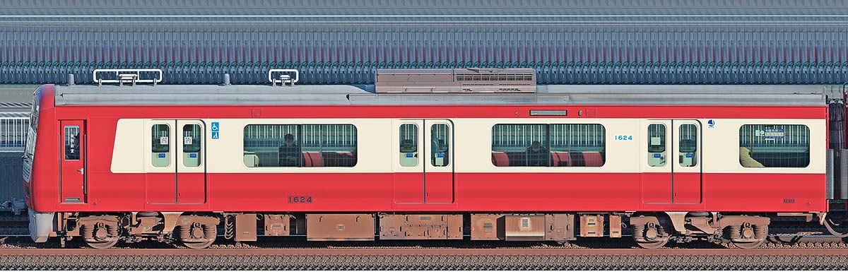 京急電鉄 新1000形（17次車）デハ1624山側の側面写真