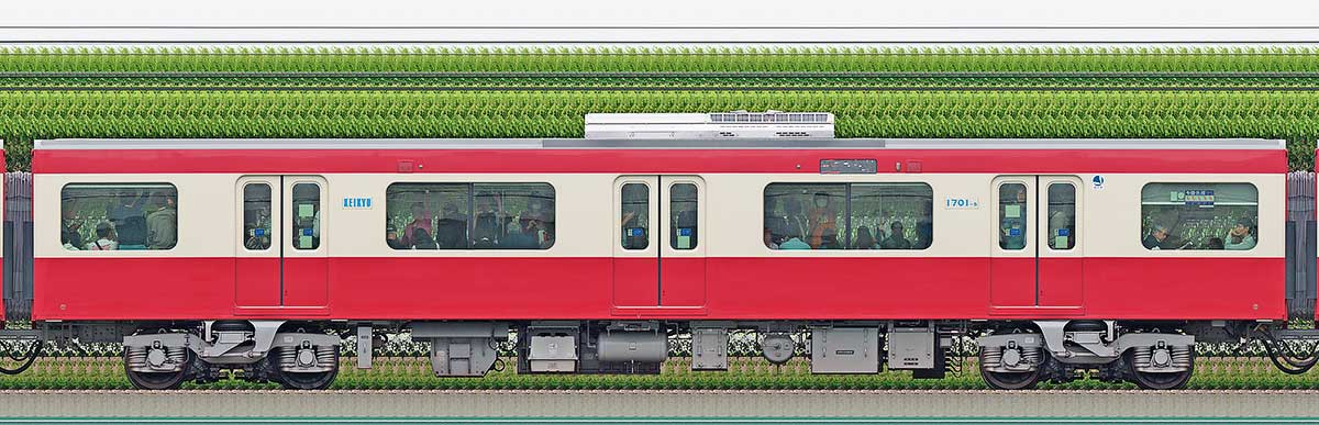 京急電鉄 新1000形（22次車）デハ1701-5海側の側面写真