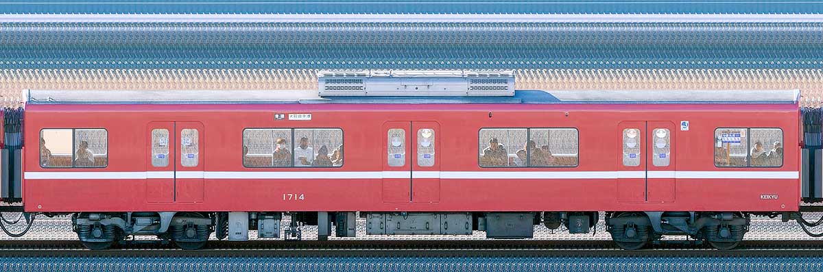京急電鉄1500形デハ1714山側の側面写真