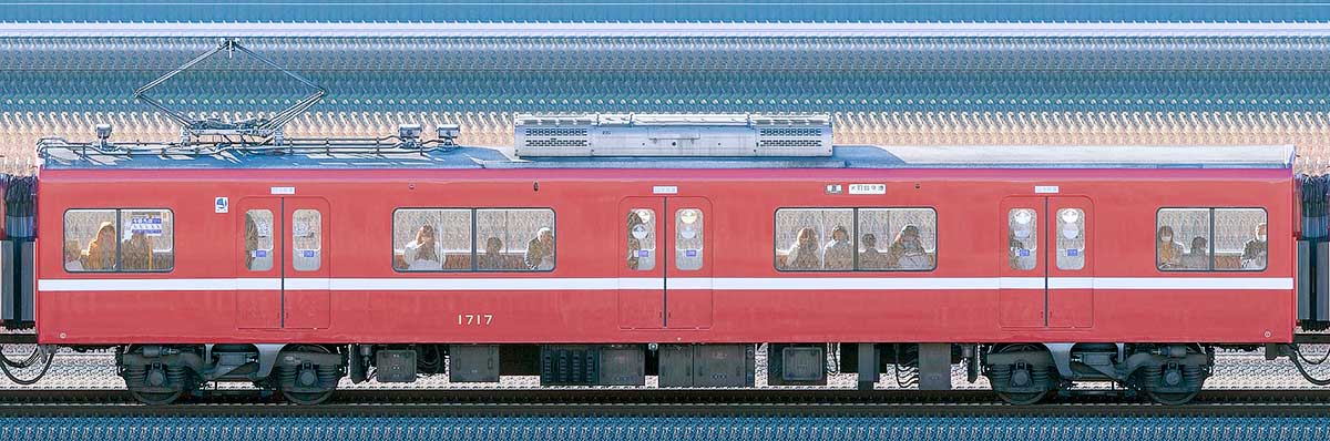 京急電鉄1500形デハ1717山側の側面写真