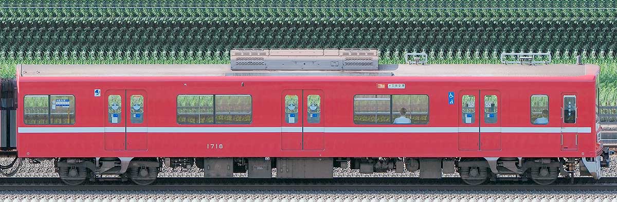 京急電鉄1500形デハ1718海側の側面写真