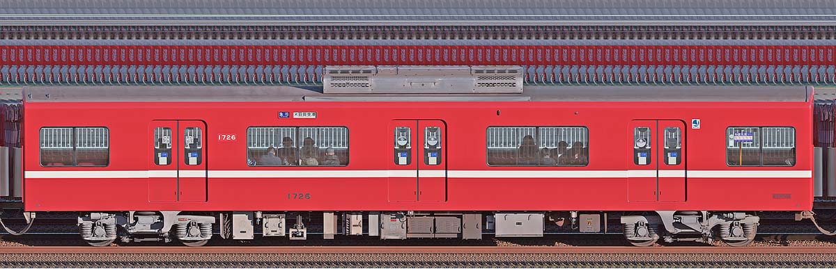 京急電鉄1500形デハ1726山側の側面写真
