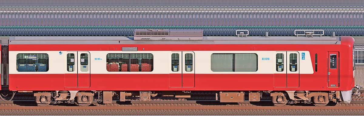京急電鉄 新1000形（20次車）「Le Ciel」デハ1891-1山側の側面写真
