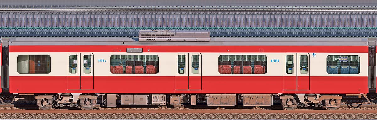 京急電鉄 新1000形（20次車）「Le Ciel」サハ1891-2山側の側面写真