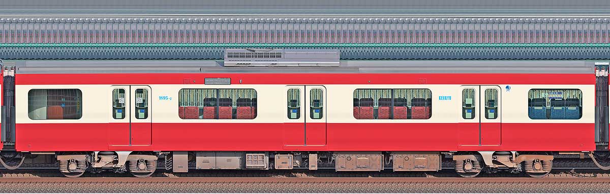 京急電鉄 新1000形（21次車）「Le Ciel」サハ1895-2山側の側面写真