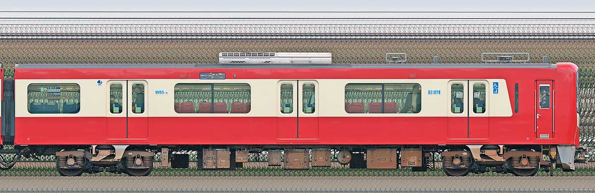 京急電鉄 新1000形（21次車）「Le Ciel」デハ1895-4海側の側面写真