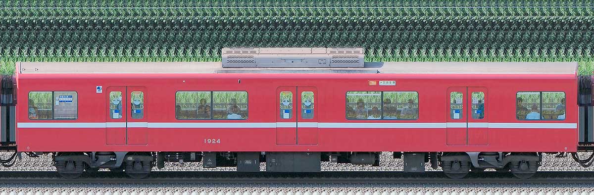 京急電鉄1500形サハ1924海側の側面写真