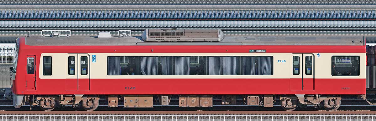京急電鉄2100形（3次車）デハ2148山側の側面写真