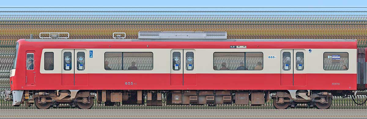 京急電鉄600形（4次車）デハ655-1海側の側面写真
