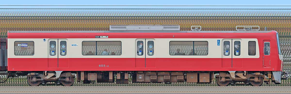 京急電鉄600形（4次車）デハ655-4海側の側面写真