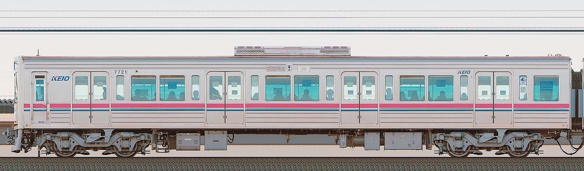 京王7000系クハ7721山側の側面写真