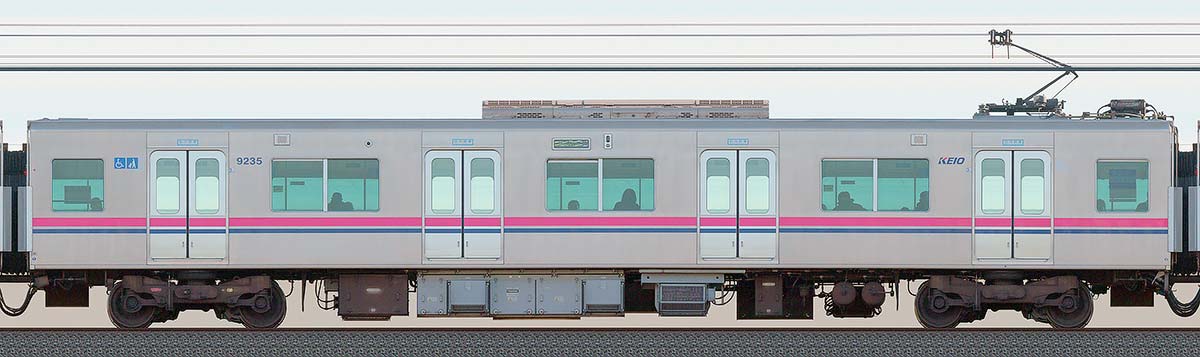 京王9000系デハ9235（リニューアル車）山側の側面写真