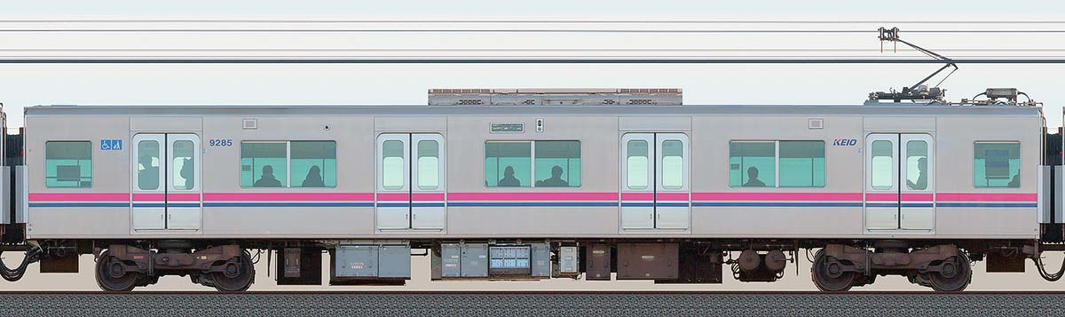 京王9000系デハ9285（リニューアル車）山側の側面写真
