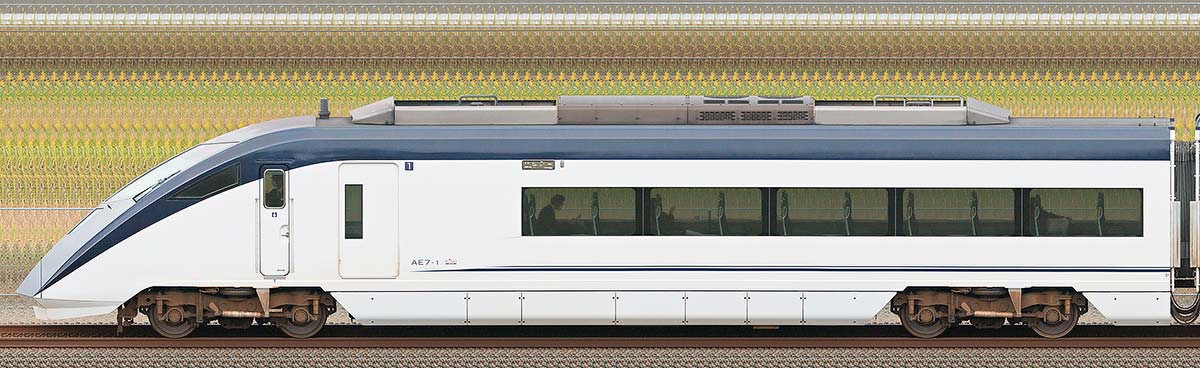 京成AE形AE7-1（2022年撮影）山側の側面写真