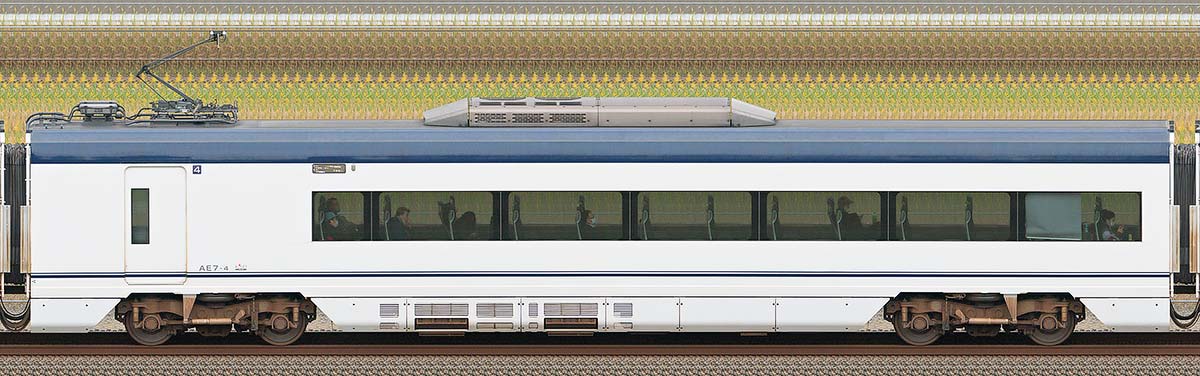 京成AE形AE7-4(2022年撮影)山側の側面写真