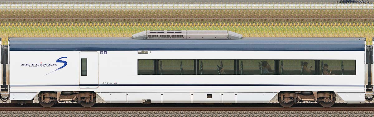 京成AE形AE7-5(2022年撮影)山側の側面写真