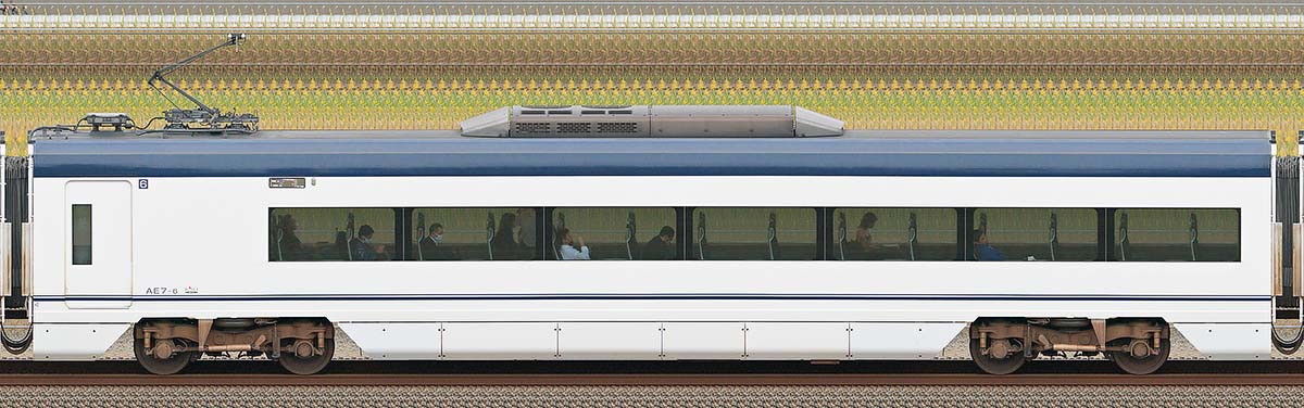 京成AE形AE7-6（2022年撮影）山側の側面写真