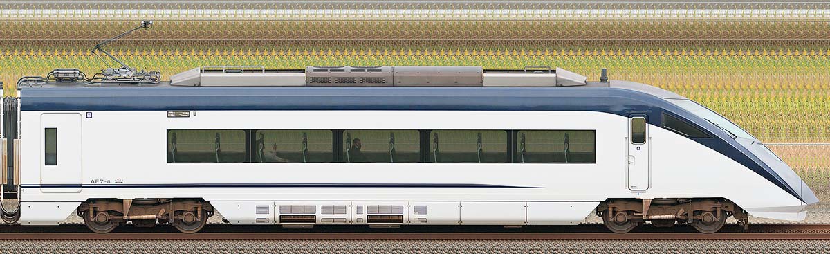 京成AE形AE7-8(2022年撮影)山側の側面写真