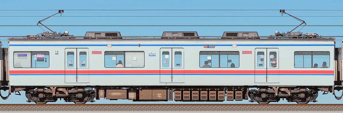京成3400形3447の側面写真｜RailFile.jp｜鉄道車両サイドビューの図鑑