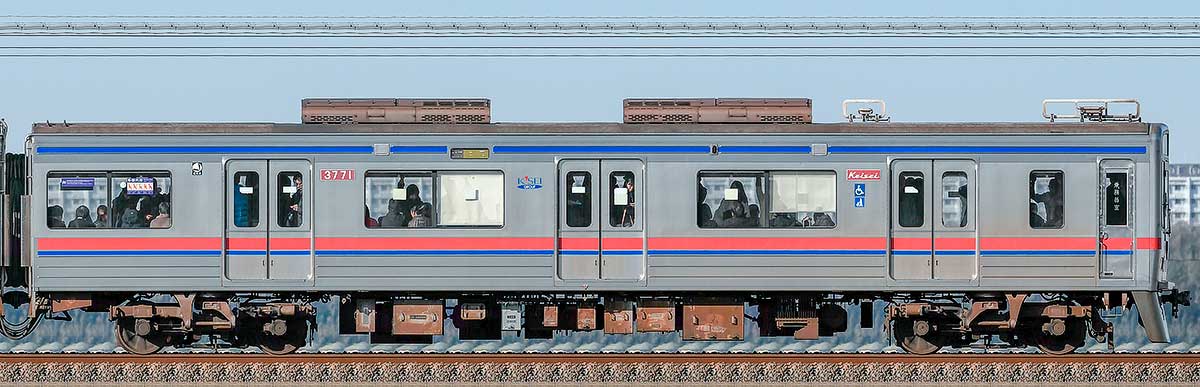 京成電鉄3700形（3次車）3771海側の側面写真