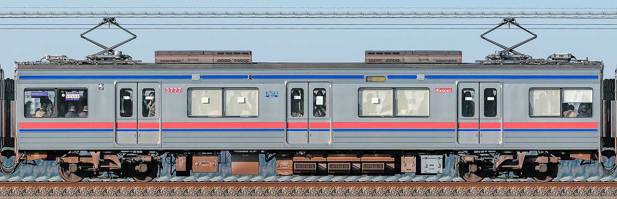 京成電鉄3700形（3次車）3777海側の側面写真