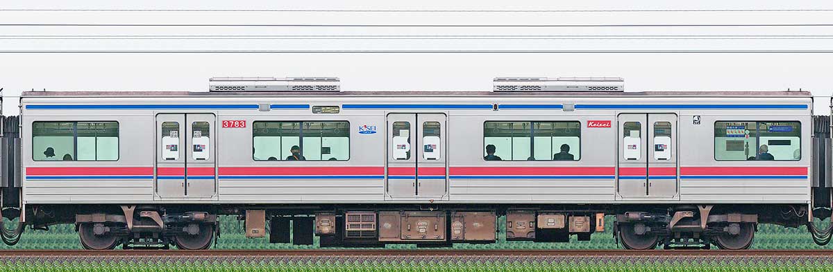 京成3700形（機器更新車）3783山側の側面写真