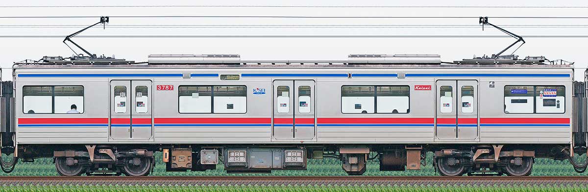 京成3700形（機器更新車）3787山側の側面写真