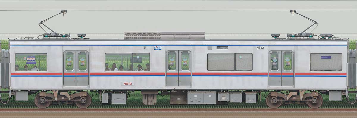 京成N800形N812海側の側面写真