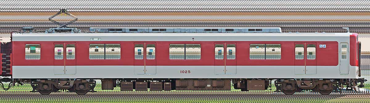 近鉄1021系モ1025山側の側面写真