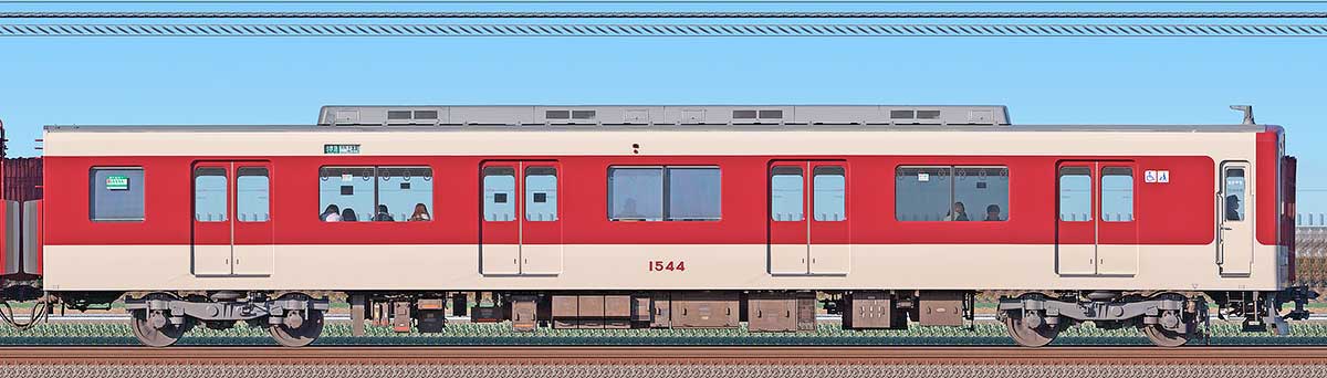 近鉄1437系ク1544北側の側面写真