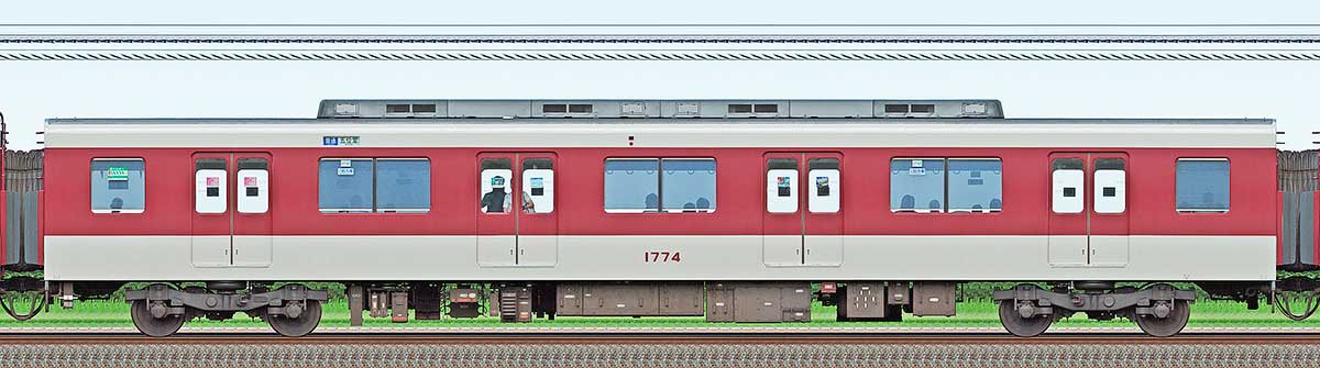 近鉄1620系サ1774北側の側面写真